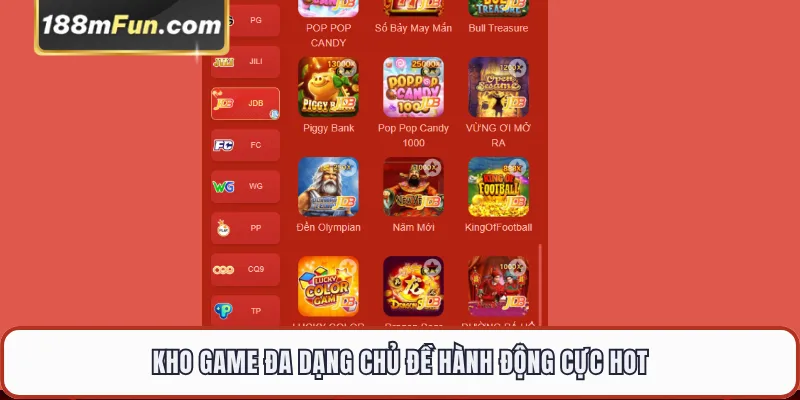 Kho game đa dạng chủ đề hành động cực hot
